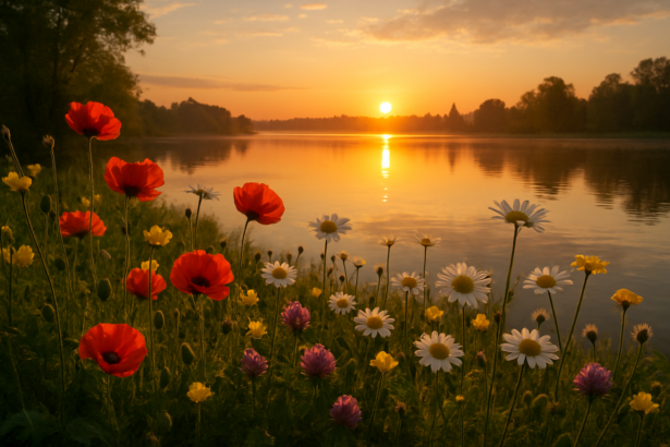 Sunrise Over Lake